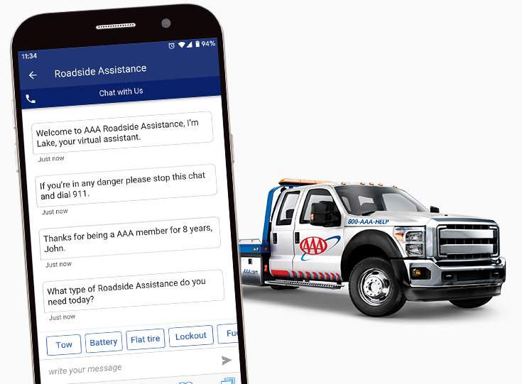 Request AAA Roadside Assistance Online