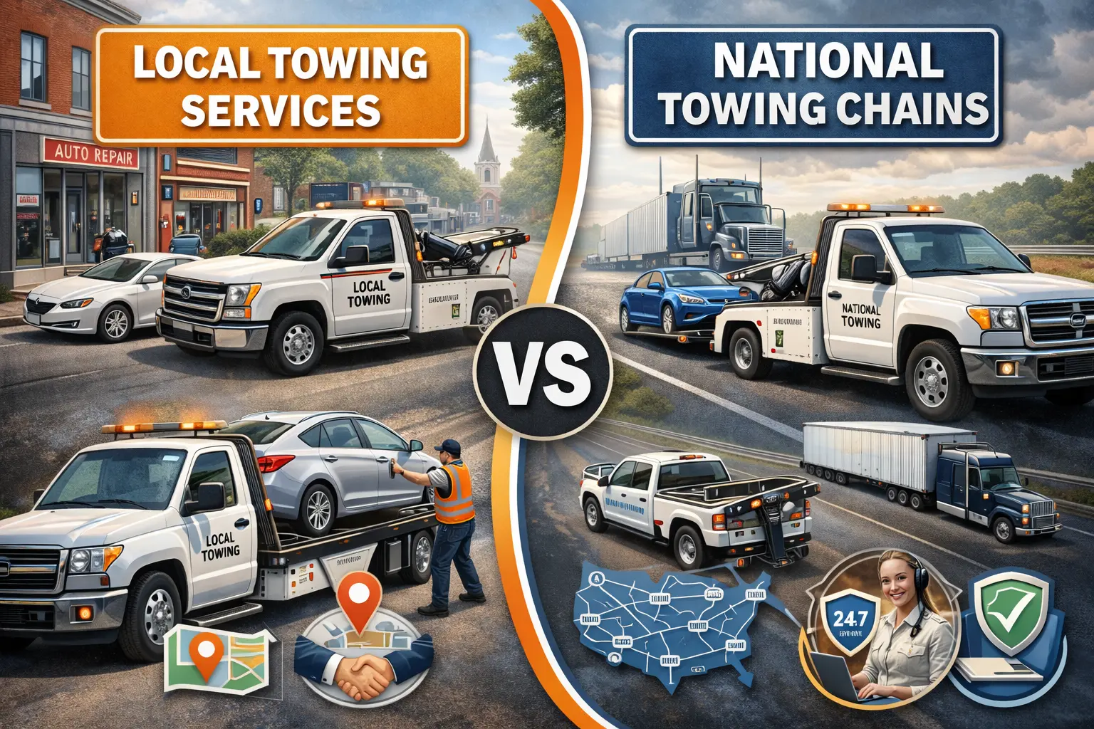 Compare local towing services vs national chains, including response time, pricing, coverage, and which option fits your towing needs best. Towing Blog Spot